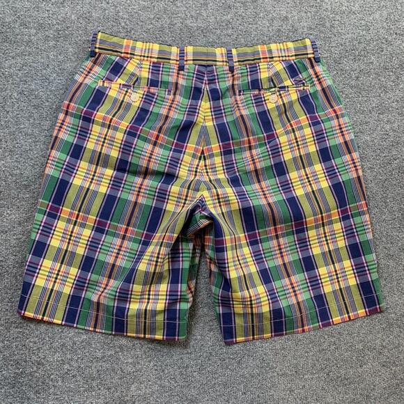 RLX Ralph Lauren Shorts Mens 32 Cotton Blend Colorful Plaid Chino Golf - Picture 7 of 12